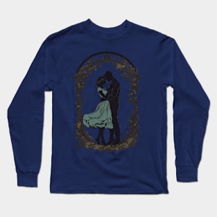 Vintage Valentine's:A Couple's Vintage Embrace - Valentine's Day Long Sleeve T-Shirt